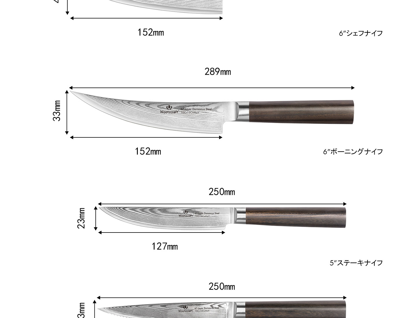 J2シリーズ包丁セット