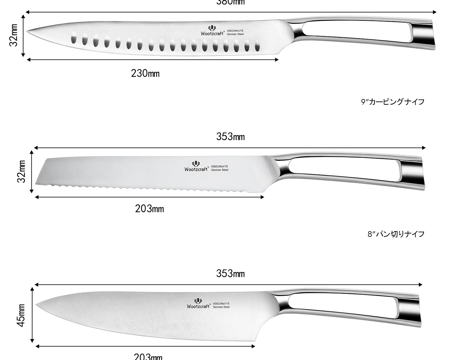 N1シリーズ包丁セット