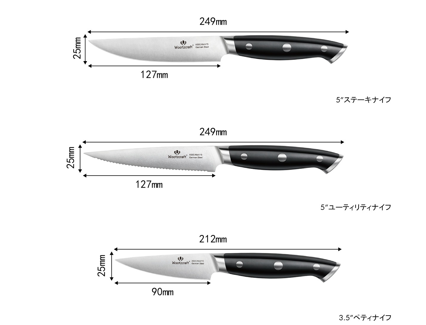 M11シリーズ包丁セット