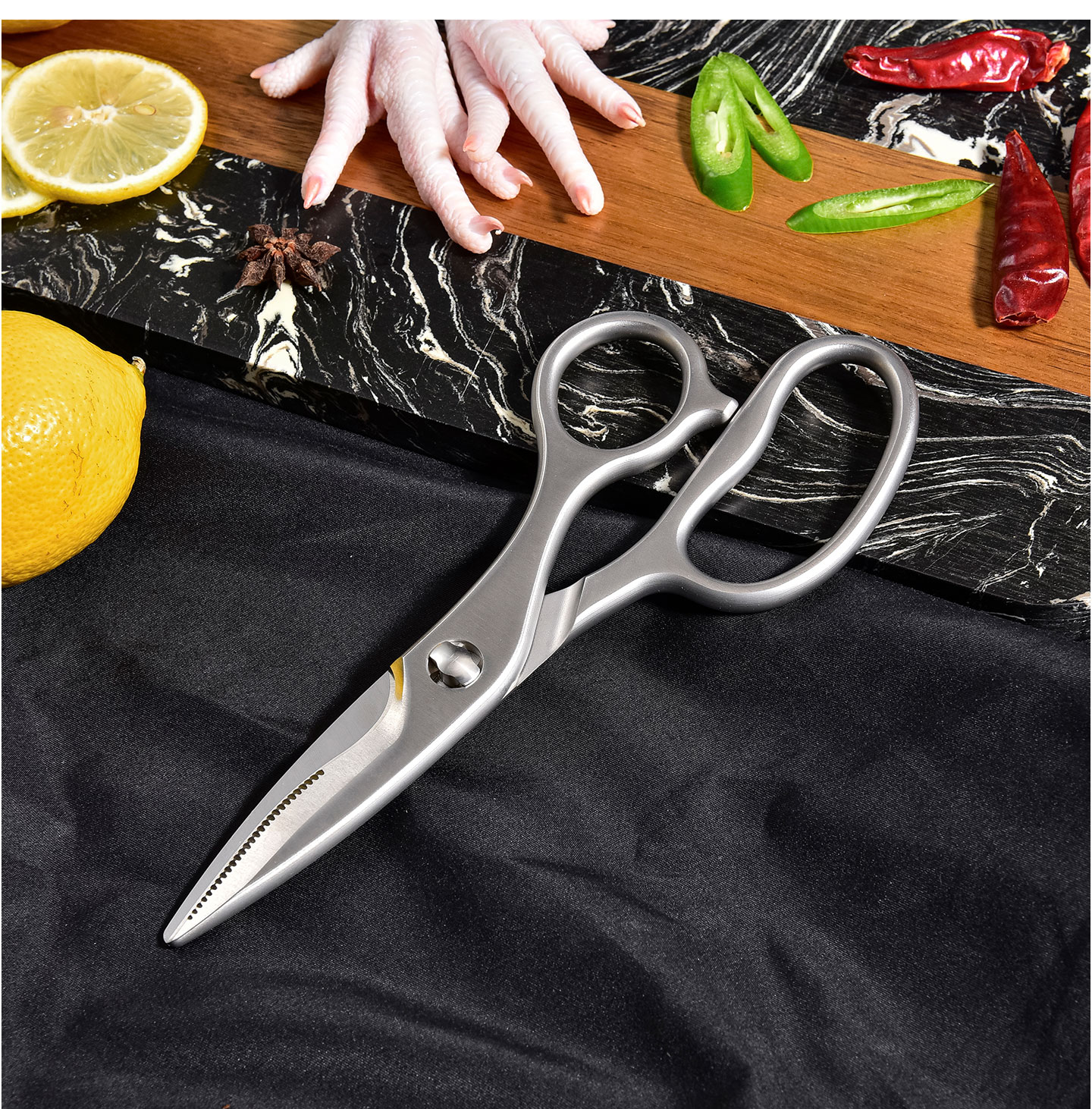 KS-13DSオールステンレスキッチンバサミ