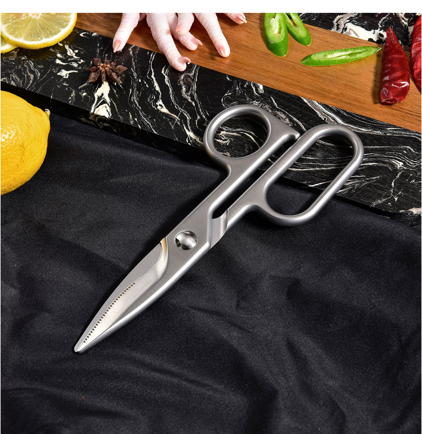 KS-11DSオールステンレスキッチンバサミ