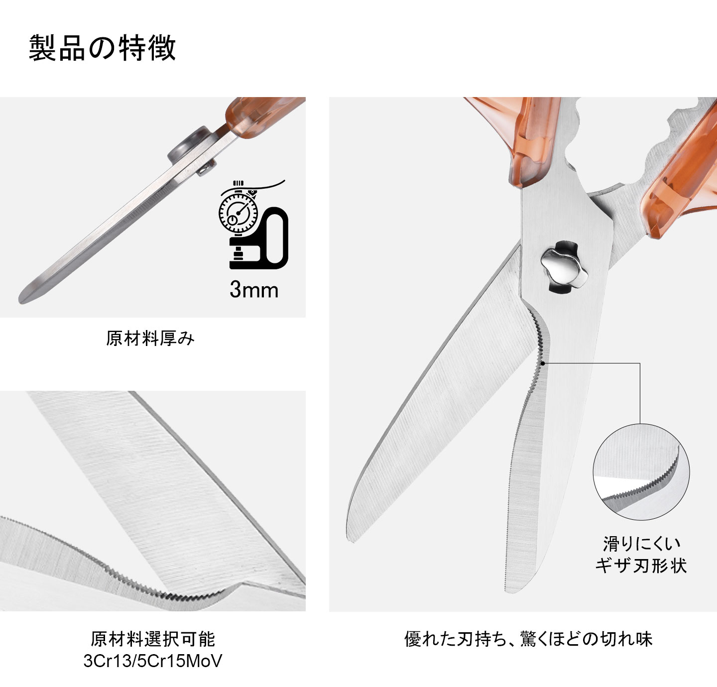 KS-14D分解可能キッチンバサミ