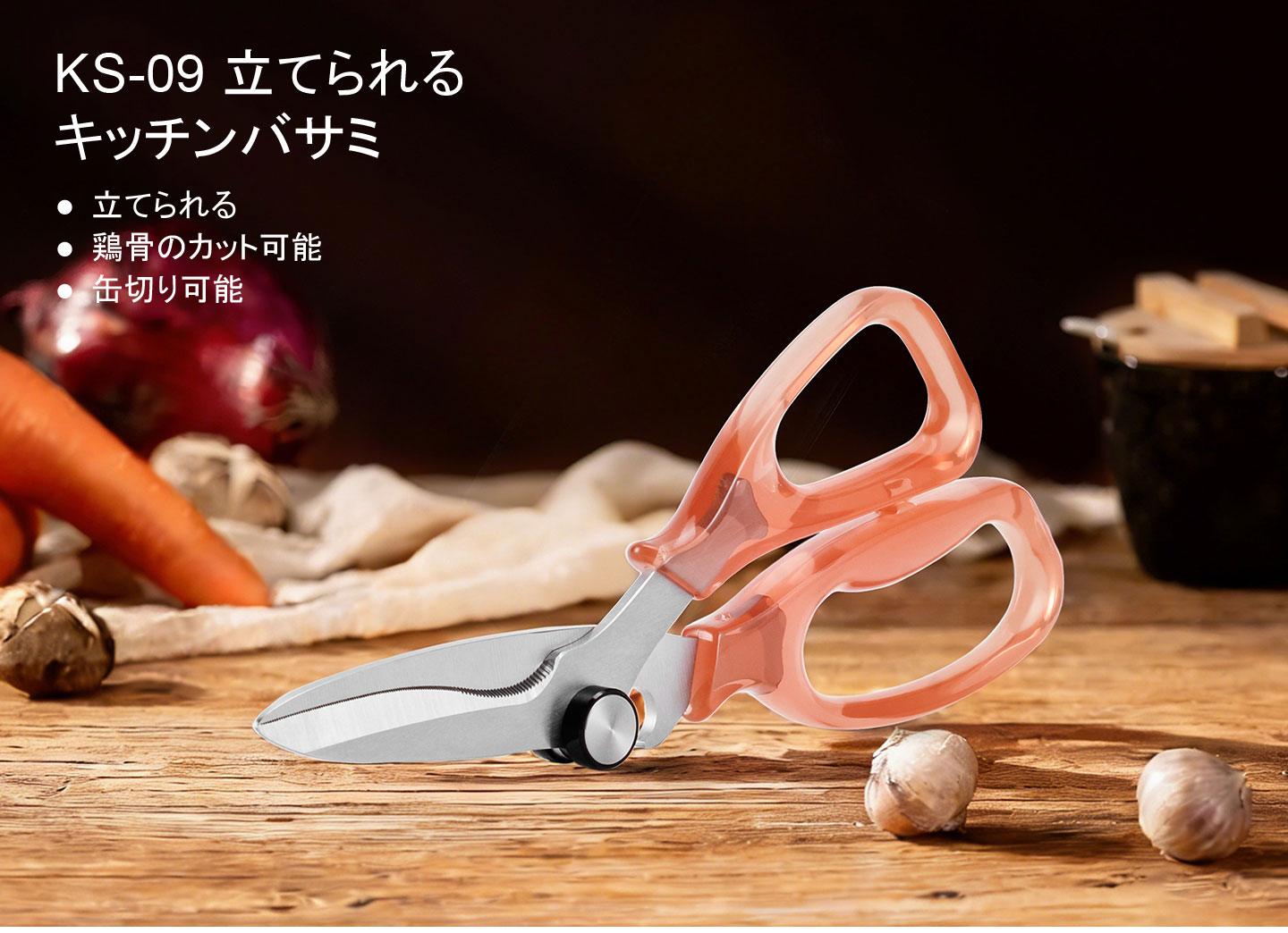 KS-09立てられるキッチンバサミ