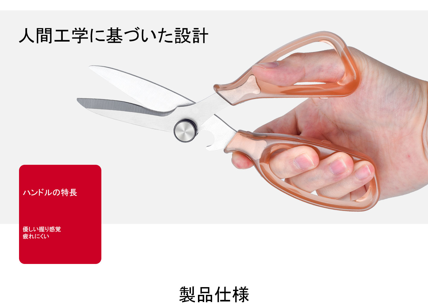 KS-09立てられるキッチンバサミ